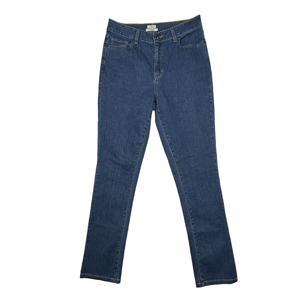 LL Bean Jeans Women 10 Med Tall 29x32 Classic Fit High Rise Straight Leg Stretch